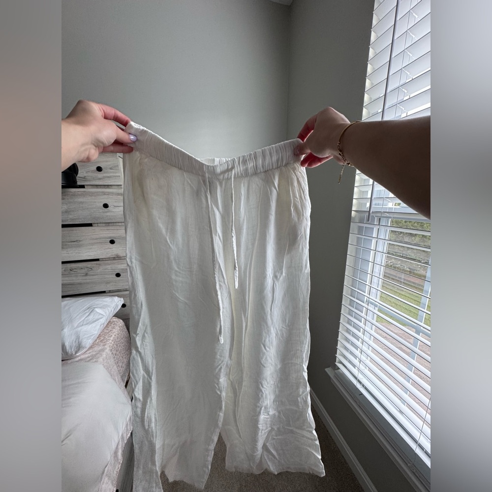 SHEIN White Wide-Leg Pants